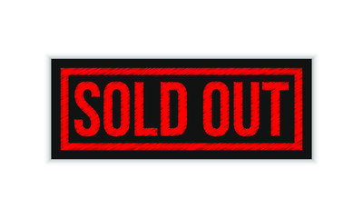 Sold out rubber stamp. Red Sold out rubber grunge stamp vector illustration.