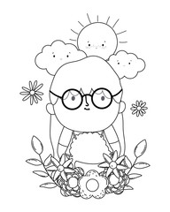 Grandmother cartoon vector design vector illustration