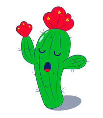 Cactus like mexican opera singer
