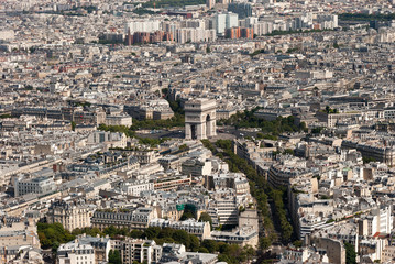 Arc De Triomphe as seen from the Eiffel Tower