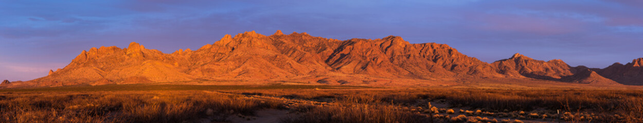 Naklejka premium The Florida Mountain Range is twelve miles long going north to south. Located north of the Chihuahuan Desert in southwestern New Mexico.