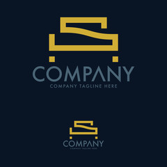 Letter S Bedding Logo Design Template