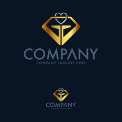 Obraz premium Diamond Letter G Logo Design Template