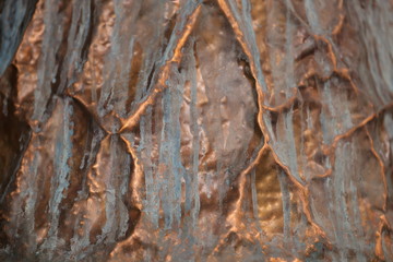 Brown metal texture close up