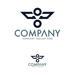 Creative Eagle and Human Logo Design Template