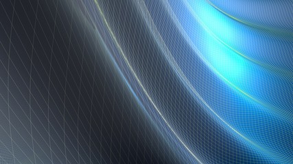 Blue waving surface background - 3d rendering illustration