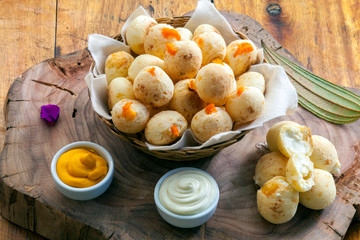 Breakfast with cheese bread