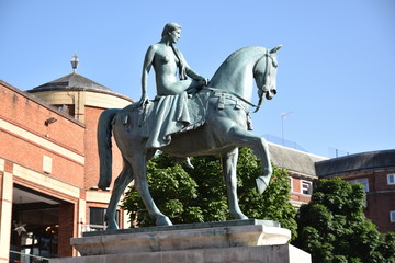 Fototapeta na wymiar Statue of Lady Godiva in Coventry. England