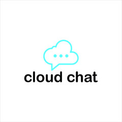 Cloud Chat Symbol for Logo Design vector