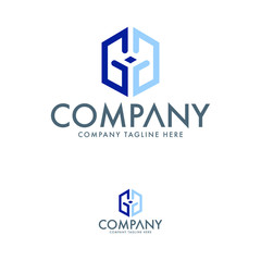 Luxury letter GG logo design template