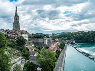 Fototapeta premium Bern Munster above the River Aare