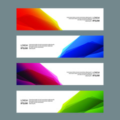 Fototapeta premium Vector Abstract banner web template