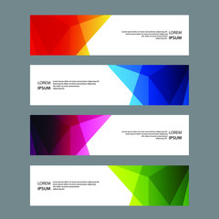 Naklejka premium Vector Abstract banner web template