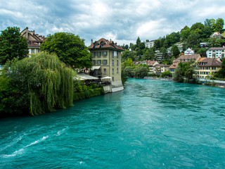 Fototapeta na wymiar River Aare in Bern