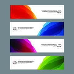 Naklejka premium Vector Abstract banner web template