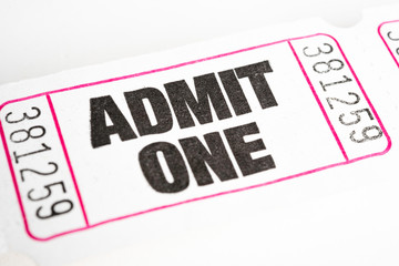 Admit One Paper Ticket