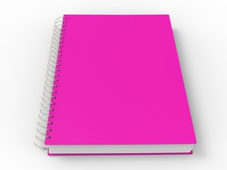 Summer pink spiral binding notebook