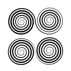 Archimedean double helix. simple decorative symbol. flat vector illustration