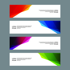 Naklejka premium Vector Abstract banner web template