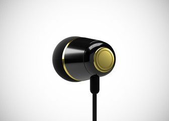 Headphone In-Ear Earphone Wireless 3D Render