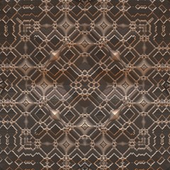 Abstract brown fractal background with embossed elements - 287659729