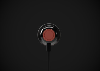 Headphone In-Ear Earphone Wireless 3D Render