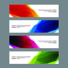 Naklejka premium Vector Abstract banner web template