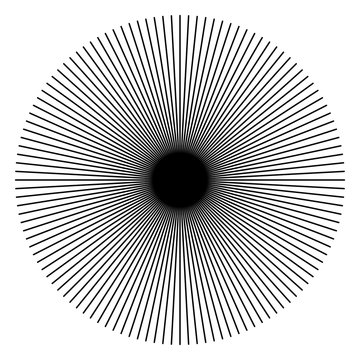 Radial, radiating beams, rays starburst, sunburst lines. Circular burst, firework, blast or explosion effect. Concentric, converging array sparkle effect. Irregular, dashed stripes
