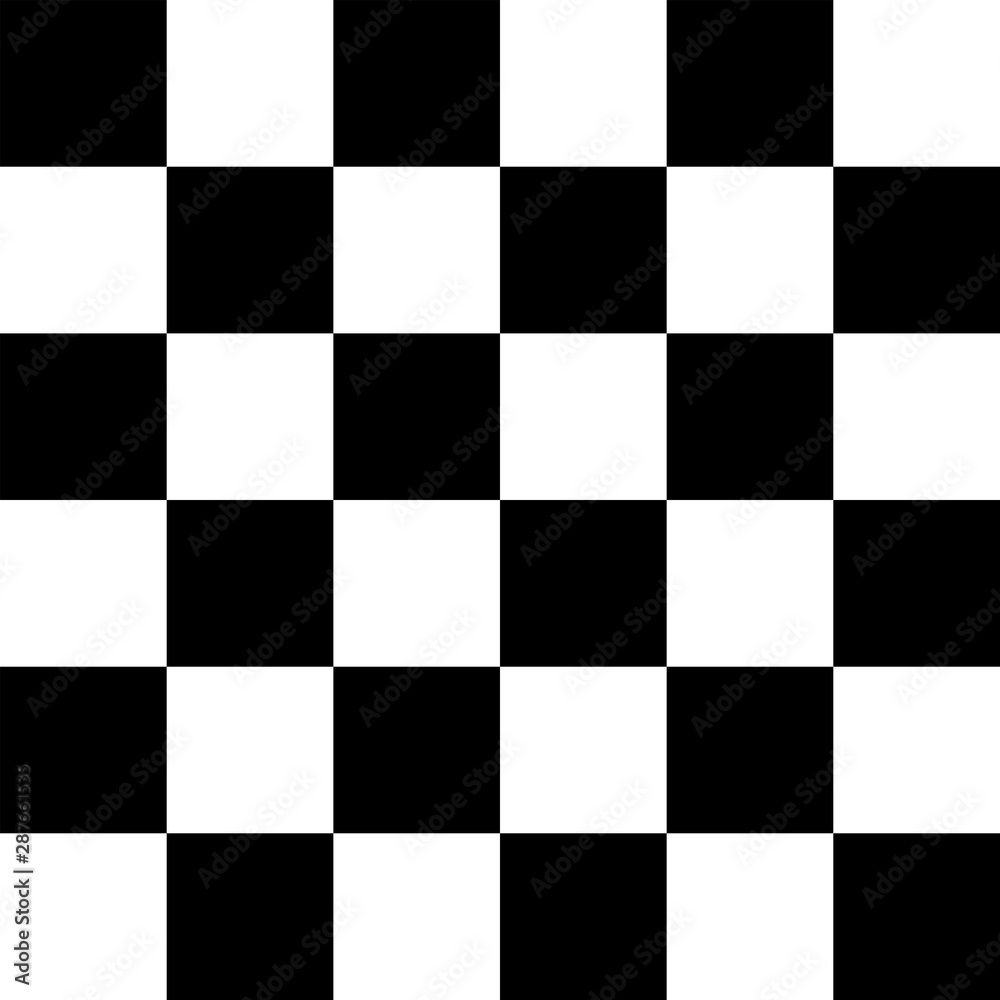 Poster Checkered, chequered seamless pattern. Chess squares repeatable texture. Checkerboard tiles background