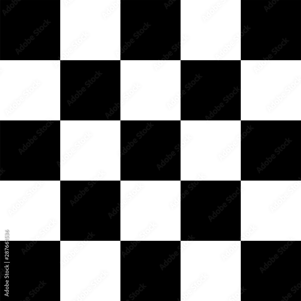 Leinwandbilder Checkered, chequered seamless pattern. Chess squares repeatable texture. Checkerboard tiles background