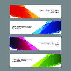 Fototapeta premium Vector Abstract banner web template