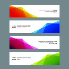 Naklejka premium Vector Abstract banner web template