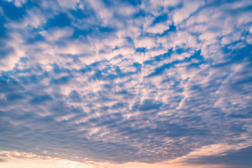 Obraz premium Amazing cloudscape on the sky at sunset time after rain.