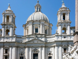 Obraz premium St. Agnes en Agone Church in the Piazza Navona, Rome, 2019.