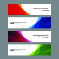 Naklejka premium Vector Abstract banner web template