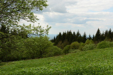 Fototapeta na wymiar Rhon Mountains, Fulda Germany Countryside