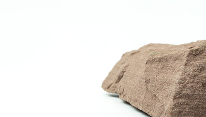Stone isolated on white background, for product display, Blank for mockup design..