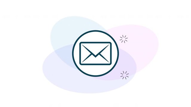 social media marketing set icons animation