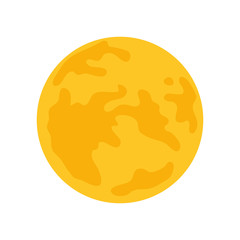 cute full moon isolated icon