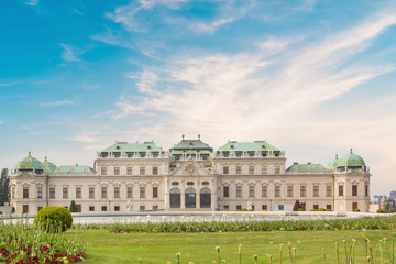 Obraz premium Beautiful view of the Belvedere Palace in Vienna, Austria