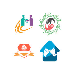 Commitment Teamwork Together Business Logo Illustration Vector