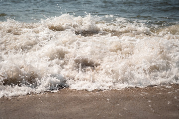 Waves Crashing onto Shore