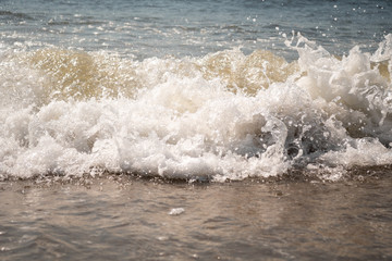 Waves Crashing onto Shore