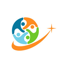 Commitment Teamwork Together Business Logo Illustration Vector
