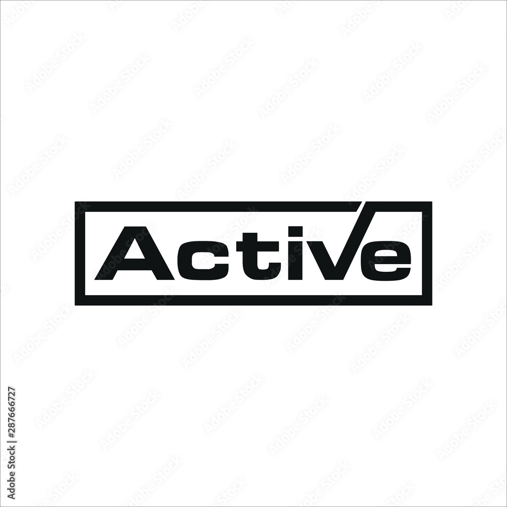 Wall mural active logo. arrow symbol. icon vector eps 10.