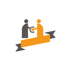 Commitment Teamwork Together Business Logo Illustration Vector
