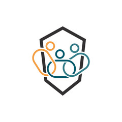 Commitment Teamwork Together Business Logo Illustration Vector