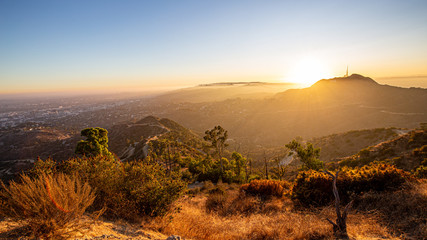 Sunset Over the Hollywood Sign