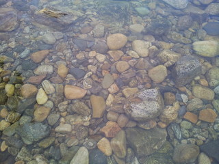 Transparent water surface with copy space for background and texture