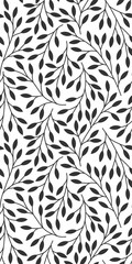 Elegant floral seamless pattern with tree branches. Vector organic background.